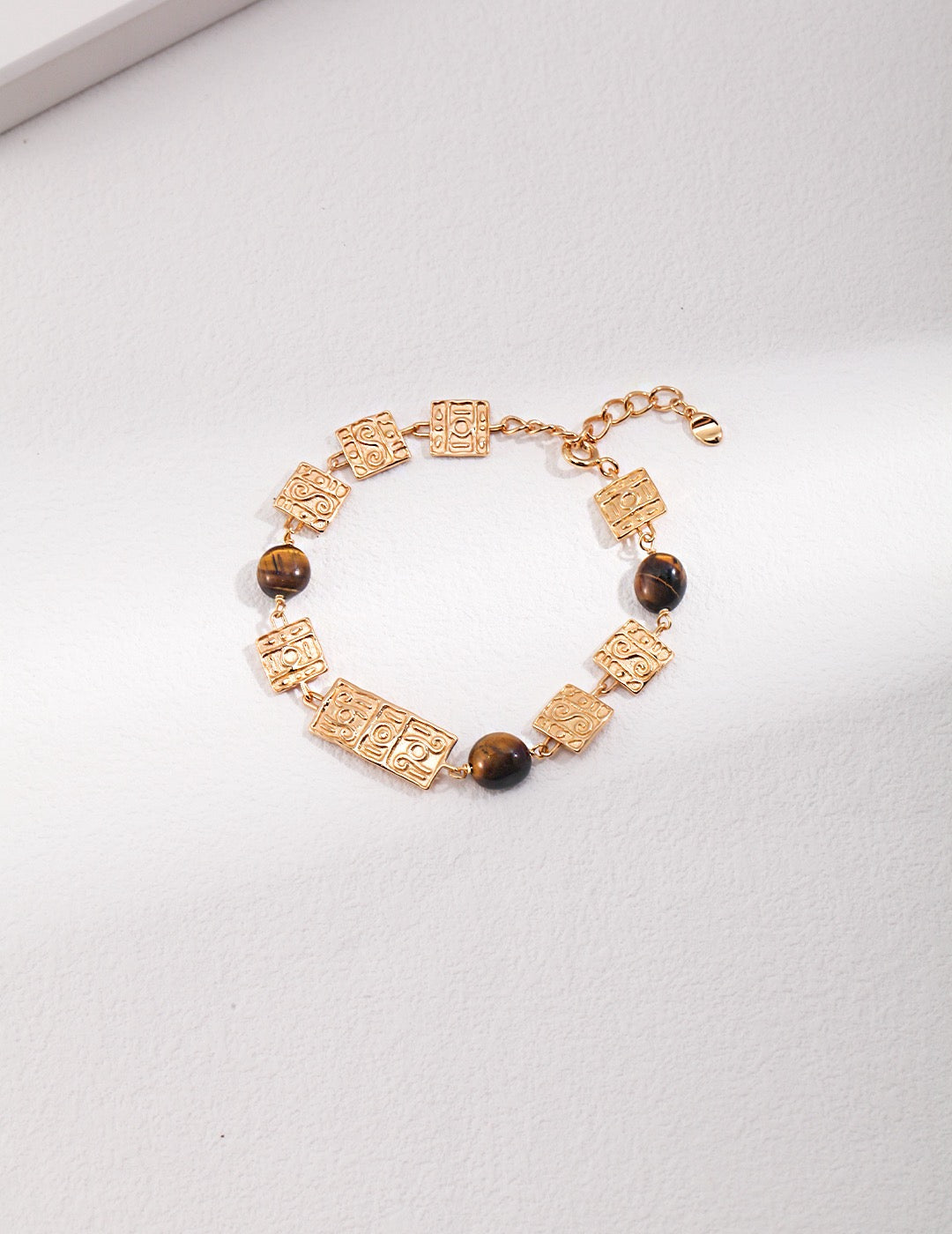 Sterling silver tiger eye stone bracelet