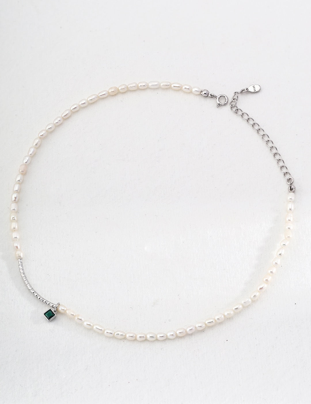 Sterling silver pearl necklace