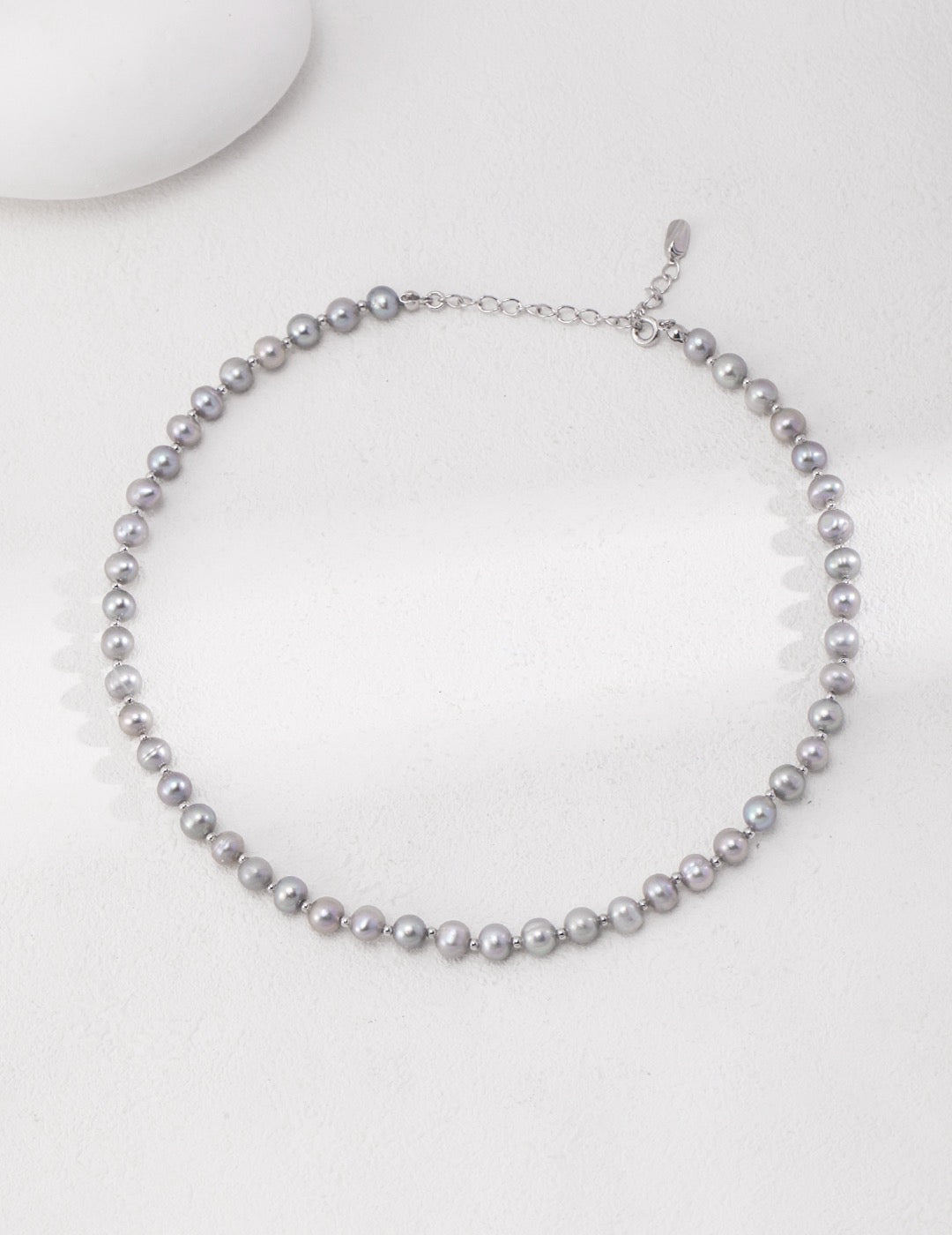 Sterling silver pearl necklace