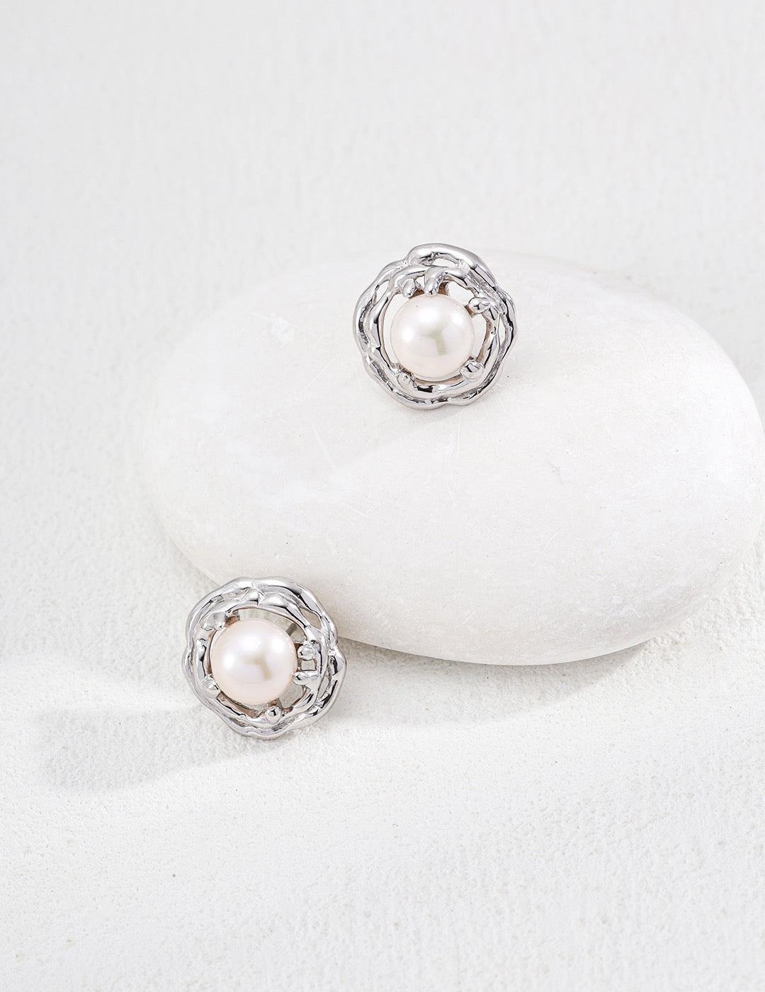 S925 Silver Vintage natural Pearl ears