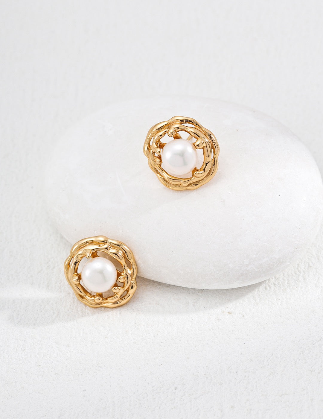 S925 Silver Vintage natural Pearl ears