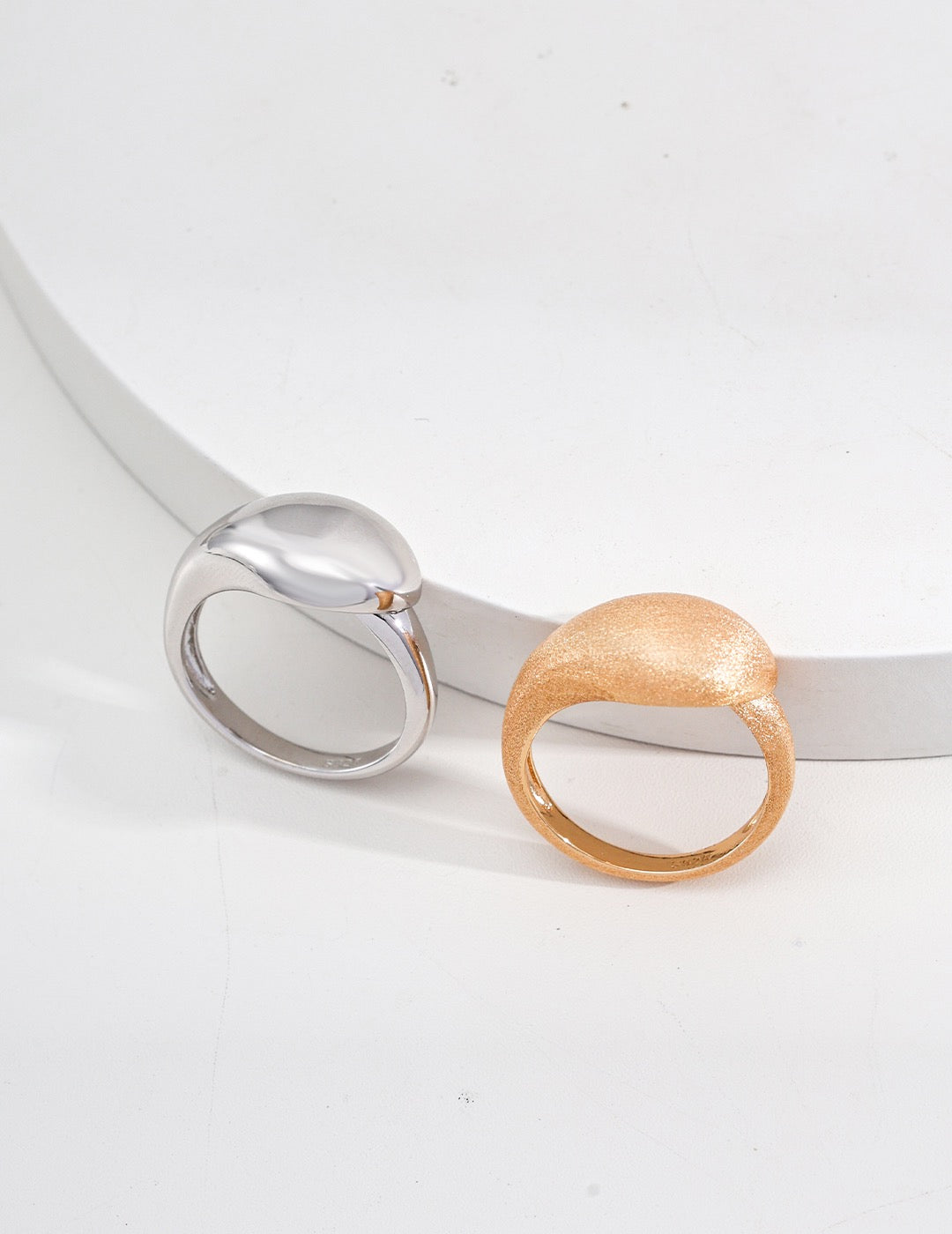 S925 Silver Simple scrub/Smooth ring