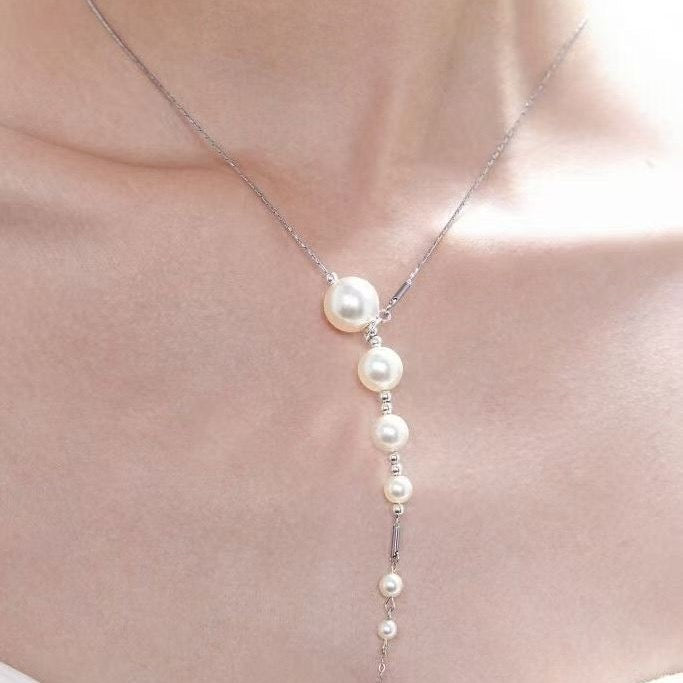 Broken city original casual buckle pearl necklace